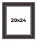 20x24 3.5" Wide Ornate Black Picture Frame - UV Acrylic, Foam Board Backing, Hanging Hardware